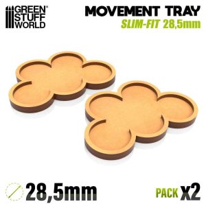 画像1: グリーンスタッフワールド[GSWD-11382]MDF ムーブメント トレイ 28.5mm x5 - SLIM-FIT (1)