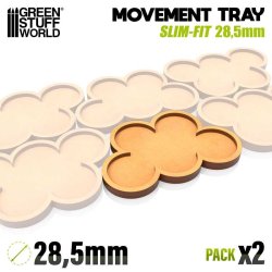 画像2: グリーンスタッフワールド[GSWD-11382]MDF ムーブメント トレイ 28.5mm x5 - SLIM-FIT