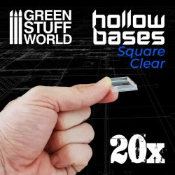 画像2: グリーンスタッフワールド[GSWD-11430]フチ付きプラスチックディスプレイベース 透明 正方形20mm