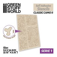 グリーンスタッフワールド[GSWD-11467]ステンシルシート クラシックカモ2