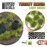 グリーンスタッフワールド[GSWD-11499]情景素材 とげのある茂み 高さ14mm ライトグリーン(粘着剤付)