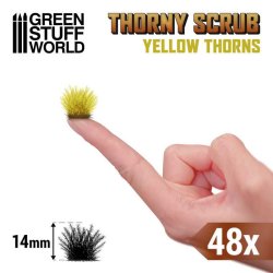 画像2: グリーンスタッフワールド[GSWD-11502]情景素材 とげのある茂み 高さ14mm 黄色の茨(イエローソーンズ)(粘着剤付)