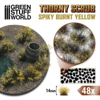 グリーンスタッフワールド[GSWD-11503]情景素材 とげのある茂み 高さ14mm バーントイエロー(粘着剤付)