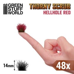 画像2: グリーンスタッフワールド[GSWD-11505]情景素材 とげのある茂み 高さ14mm ヘルホールレッド(粘着剤付)
