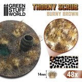 グリーンスタッフワールド[GSWD-11506]情景素材 とげのある茂み 高さ14mm バーニーブラウン(粘着剤付)