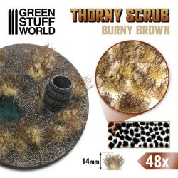 画像1: グリーンスタッフワールド[GSWD-11506]情景素材 とげのある茂み 高さ14mm バーニーブラウン(粘着剤付)