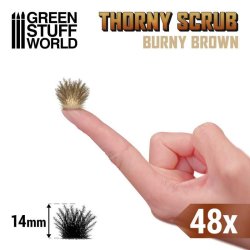 画像2: グリーンスタッフワールド[GSWD-11506]情景素材 とげのある茂み 高さ14mm バーニーブラウン(粘着剤付)