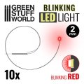 グリーンスタッフワールド[GSWD-3650] BLINKING LEDs - RED - 2mm