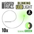 グリーンスタッフワールド[GSWD-3651] BLINKING LEDs - GREEN - 2mm