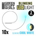 グリーンスタッフワールド[GSWD-3652] BLINKING LEDs - COOL WHITE - 2mm