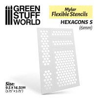 グリーンスタッフワールド[GSWD-3667]フレキシブルステンシルシート ヘキサゴンSサイズ(6mm)