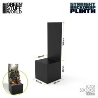 グリーンスタッフワールド[GSWD-3733]背面付き正方形高座展示台ストレート5×5×5cmブラック