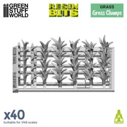 画像2: グリーンスタッフワールド[GSWD-11607]ジオラマアクセサリー 3Dプリントセット 草の茂み(40個入)