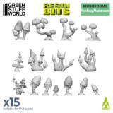 グリーンスタッフワールド[GSWD-11622]ジオラマアクセサリー 3Dプリントセット ファンタジー・マッシュルーム(15個入)