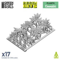 画像2: グリーンスタッフワールド[GSWD-11631]ジオラマアクセサリー 3Dプリントセット 麻の葉(17個入)
