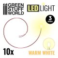 グリーンスタッフワールド[GSWD-3822]3mm LEDライト 電球色(ウォームホワイト)