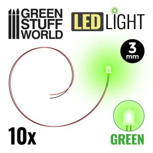 画像1: グリーンスタッフワールド[GSWD-3824]3mm LEDライト グリーン (1)