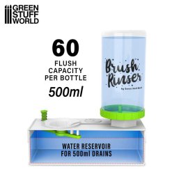 画像2: グリーンスタッフワールド[GSWD-11884]ブラシリンサー専用ボトル500ml　グリーン