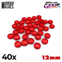 画像1: グリーンスタッフワールド[GSWD-4069］プラスチックジェム 12mm 　レッド