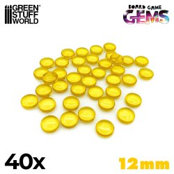 画像1: グリーンスタッフワールド[GSWD-4070］プラスチックジェム 12mm 　イエロー