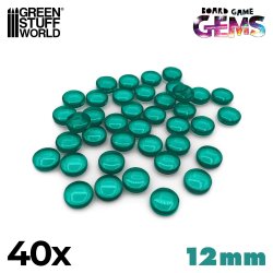 画像1: グリーンスタッフワールド[GSWD-4072］プラスチックジェム 12mm 　ターコイズ