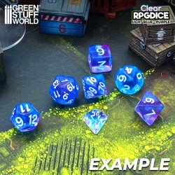 画像2: グリーンスタッフワールド[GSWD-4082]６面体ダイス12mm　ライトブルー×パープル（36個入）