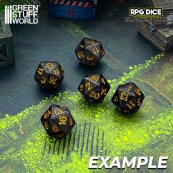 画像2: グリーンスタッフワールド[GSWD-4085]20面体ダイス20mm　ブラック（5個入）