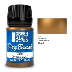 画像1: グリーンスタッフワールド[GSWD-4106]メタリックドライブラシペイント - クルーズゴールド 30 ml