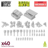 グリーンスタッフワールド[GSWD-12225]3Dプリントセット - 手榴弾 1:48