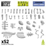 グリーンスタッフワールド[GSWD-12242]3Dプリントセット - 動物の骨 1:48