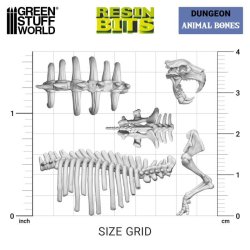 画像3: グリーンスタッフワールド[GSWD-12242]3Dプリントセット - 動物の骨 1:48