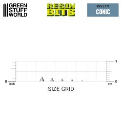 画像3: グリーンスタッフワールド[GSWD-12245]汎用 3Dプリントセット マイクロリベット 尖頭リベット(130個以上入)