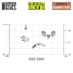 画像3: グリーンスタッフワールド[GSWD-12298]ジオラマアクセサリー 3Dプリントセット 吸血コウモリ(14個入)