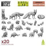 グリーンスタッフワールド[GSWD-12302]3Dプリントセット - 森の動物