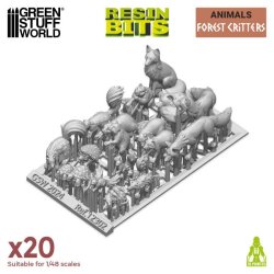 画像2: グリーンスタッフワールド[GSWD-12302]3Dプリントセット - 森の動物