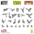 グリーンスタッフワールド[GSWD-12305]3Dプリントセット - 野鳥