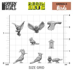 画像3: グリーンスタッフワールド[GSWD-12305]3Dプリントセット - 野鳥