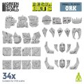 グリーンスタッフワールド[GSWD-12306]3Dプリントセット - 小さなオークプレート