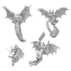 画像4: グリーンスタッフワールド[GSWD-12347]3Dプリントセット - 邪悪なケルビム1:48
