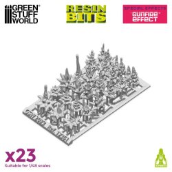 画像2: グリーンスタッフワールド[GSWD-12361]3Dプリントセット - ガンファイアエフェクトセット　1：48