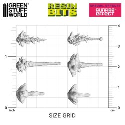 画像3: グリーンスタッフワールド[GSWD-12361]3Dプリントセット - ガンファイアエフェクトセット　1：48