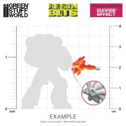 画像4: グリーンスタッフワールド[GSWD-12361]3Dプリントセット - ガンファイアエフェクトセット　1：48