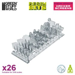 画像2: グリーンスタッフワールド[GSWD-12366]3Dプリントセット - ハッカースクリーン 1:48
