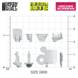 画像3: グリーンスタッフワールド[GSWD-12366]3Dプリントセット - ハッカースクリーン 1:48