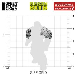 画像2: グリーンスタッフワールド[GSWD-12398]DakkaDakka - Nocturnal - Night Lords Shoulder Pads 1:48 Set 01