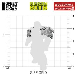 画像2: グリーンスタッフワールド[GSWD-12399]DakkaDakka - Nocturnal - Night Lords Shoulder Pads 1:48 Set 02