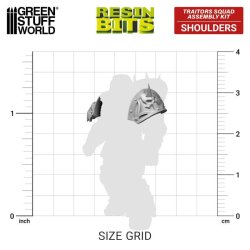 画像2: グリーンスタッフワールド[GSWD-12407]DakkaDakka - TRAITORS SQUAD - Chaos Shoulders Pads 1:48