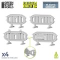 グリーンスタッフワールド[GSWD-12417]3Dプリントセット - プラスチックバリケード 1:48