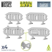 グリーンスタッフワールド[GSWD-12417]3Dプリントセット - プラスチックバリケード 1:48