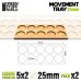 画像2: グリーンスタッフワールド[GSWD-12576]MDF ムーブメント トレイ 25mm 5x2 - スカーミッシュ ライン (2)